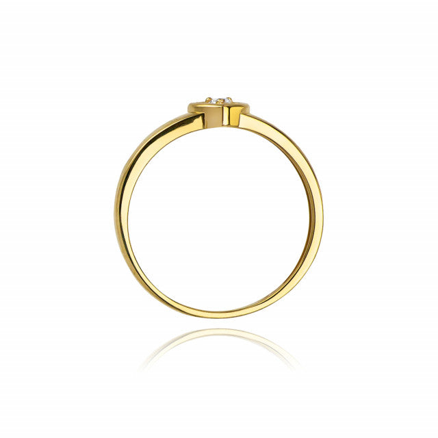 Inel Aur 14K cu Diamant Natural 0.04 ct, imaginea 3 din 11