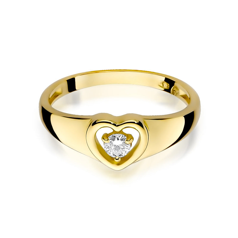 Inel Aur 14K cu Diamant Natural 0.10 ct, imaginea 2 din 12