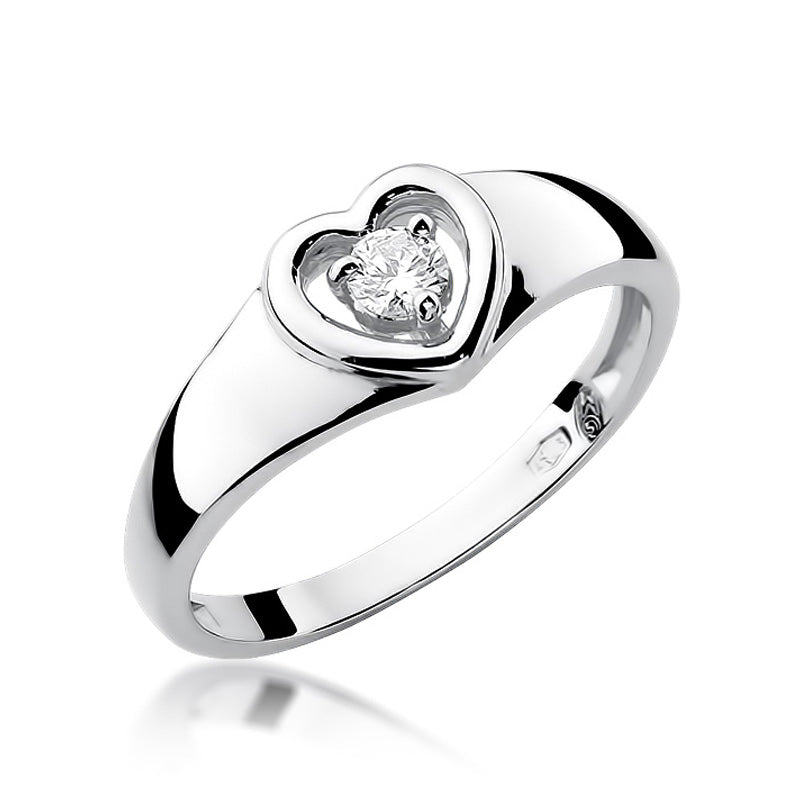 Inel Aur 14K cu Diamant Natural 0.10 ct, imaginea 4 din 12
