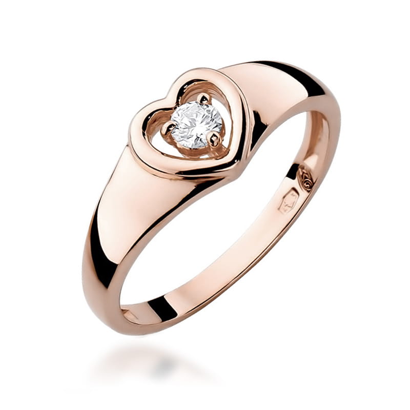 Inel Aur 14K cu Diamant Natural 0.10 ct, imaginea 9 din 12