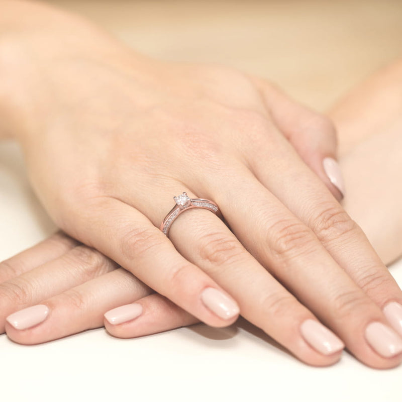 Inel Aur 14K cu Diamante Naturale 0.44 ct, imaginea 11 din 11