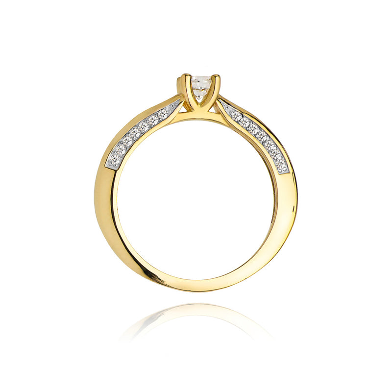Inel Aur 14K cu Diamante Naturale 0.44 ct, imaginea 3 din 11