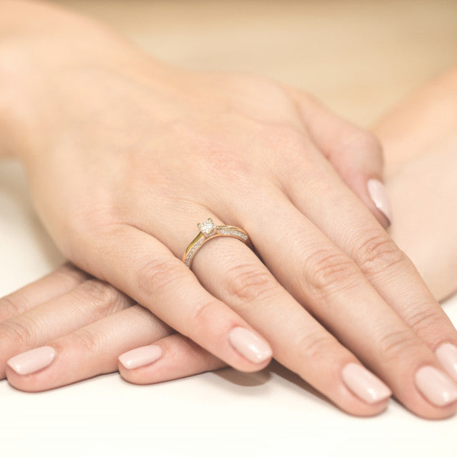 Inel Aur 14K cu Diamante Naturale 0.44 ct, imaginea 7 din 11