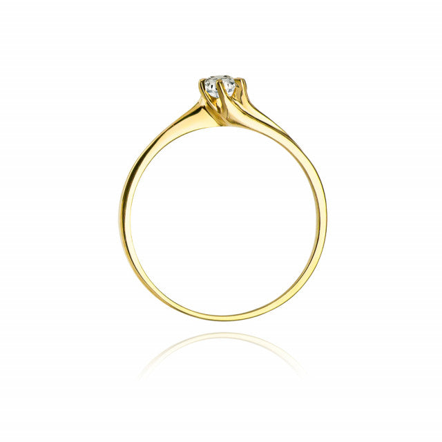 Inel Aur 14K cu Diamant Natural 0.10 ct, imaginea 3 din 10