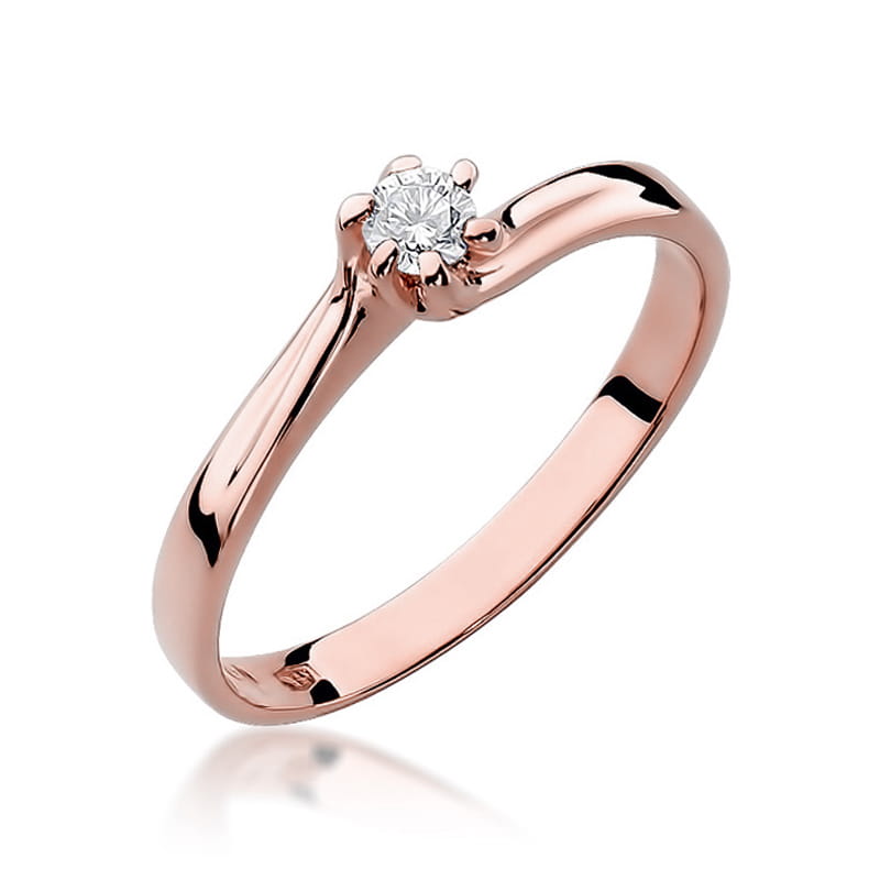 Inel Aur 14K cu Diamant Natural 0.10 ct, imaginea 8 din 10