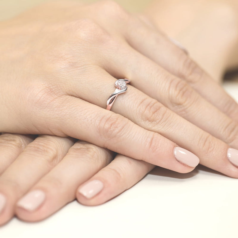 Inel Aur 14K cu Diamante Naturale 0.08 ct, imaginea 11 din 11