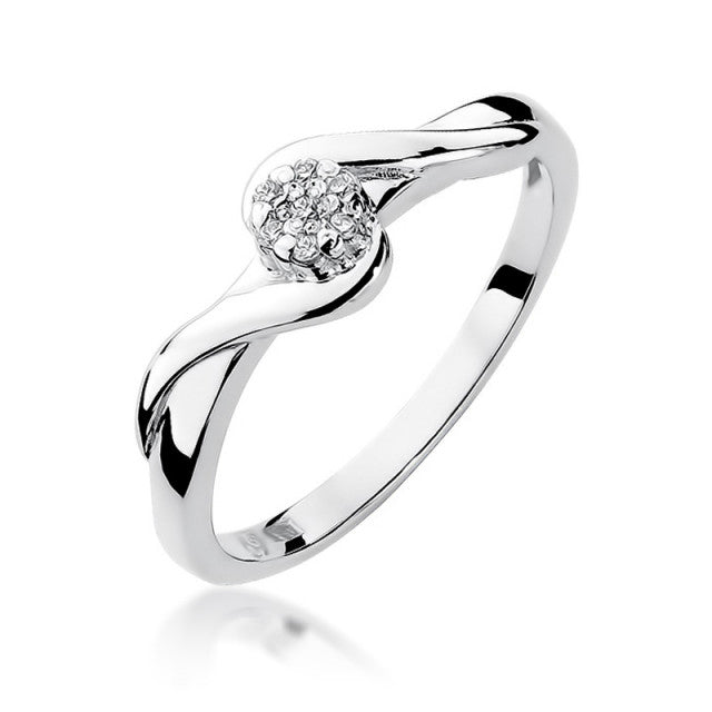 Inel Aur 14K cu Diamante Naturale 0.08 ct, imaginea 4 din 11