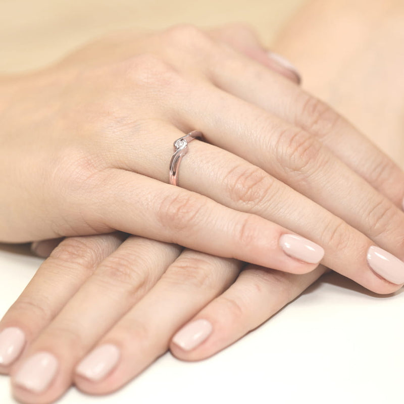 Inel Aur 14K cu Diamant Natural 0.05 ct, imaginea 11 din 11