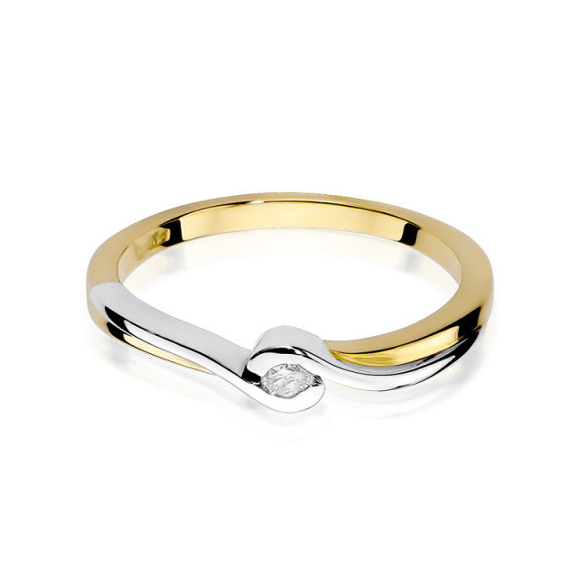 Inel Aur 14K cu Diamant Natural 0.05 ct, imaginea 2 din 11