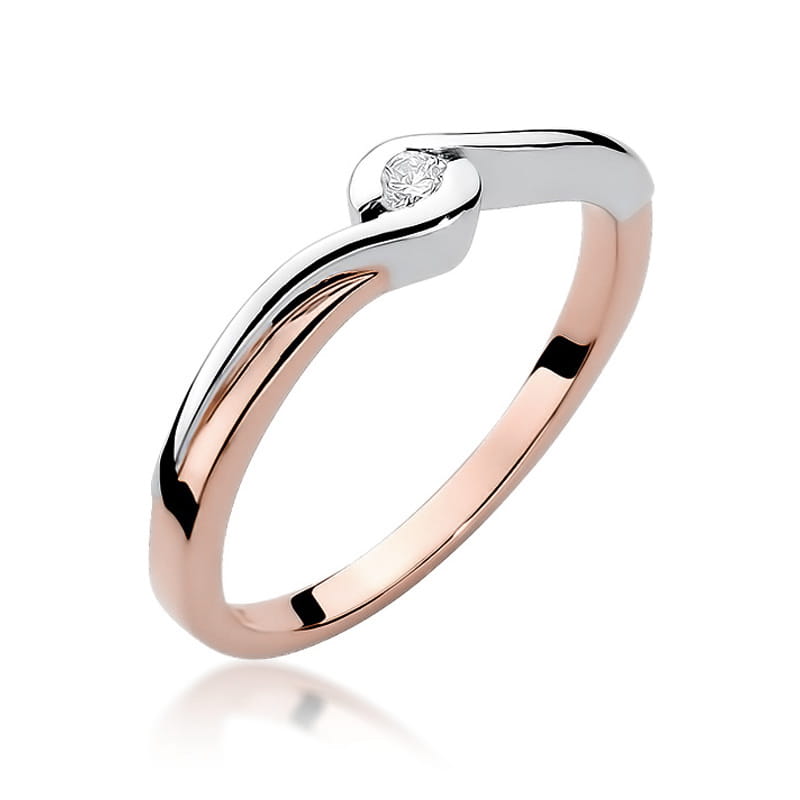 Inel Aur 14K cu Diamant Natural 0.05 ct, imaginea 8 din 11