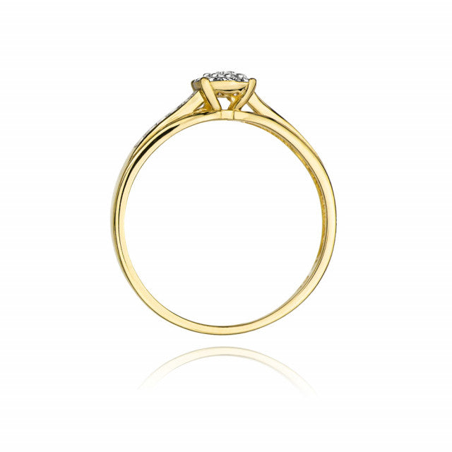 Inel Aur 14K cu Diamante Naturale 0.13 ct, imaginea 3 din 11