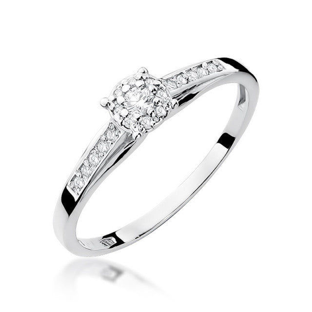 Inel Aur 14K cu Diamante Naturale 0.13 ct, imaginea 4 din 11