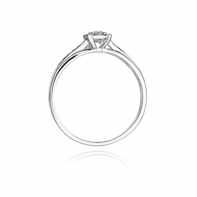 Inel Aur 14K cu Diamante Naturale 0.13 ct, imaginea 6 din 11