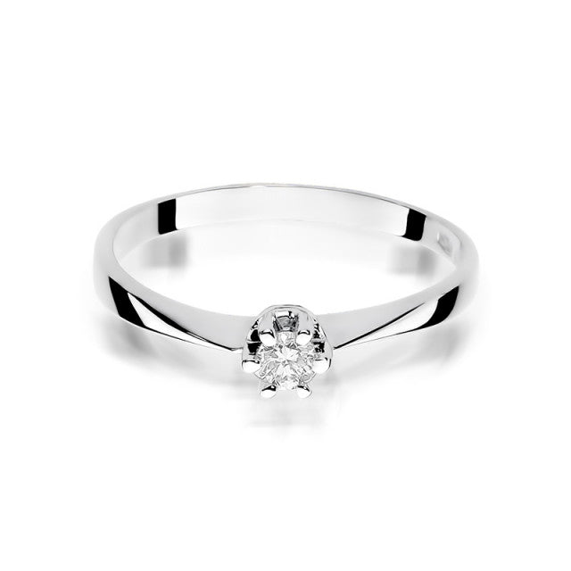 Inel Aur 14K cu Diamant Natural 0.10 ct, imaginea 5 din 11