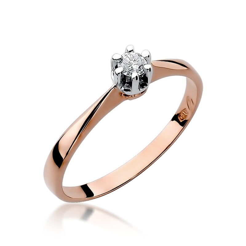 Inel Aur 14K cu Diamant Natural 0.10 ct, imaginea 8 din 11