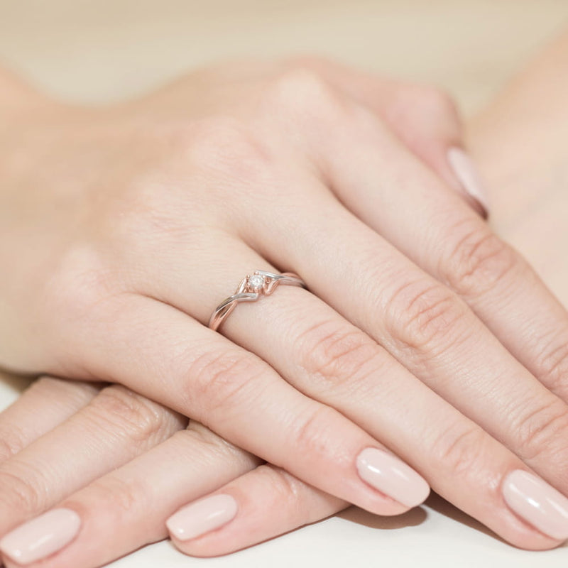 Inel Aur 14K cu Diamant Natural 0.10 ct, imaginea 11 din 11