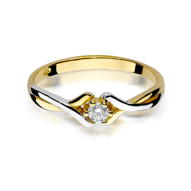 Inel Aur 14K cu Diamant Natural 0.10 ct, imaginea 2 din 11