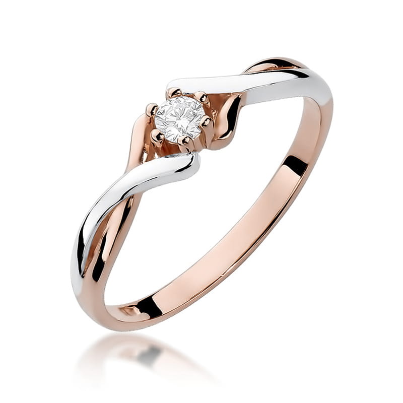 Inel Aur 14K cu Diamant Natural 0.10 ct, imaginea 8 din 11