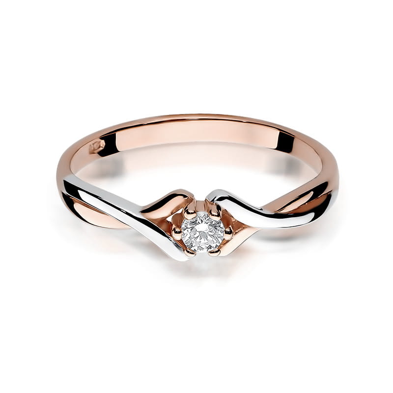 Inel Aur 14K cu Diamant Natural 0.10 ct, imaginea 9 din 11