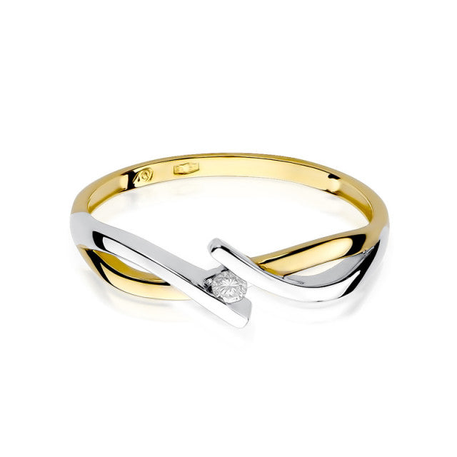 Inel Aur 14K cu Diamant Natural 0.04 ct, imaginea 2 din 11