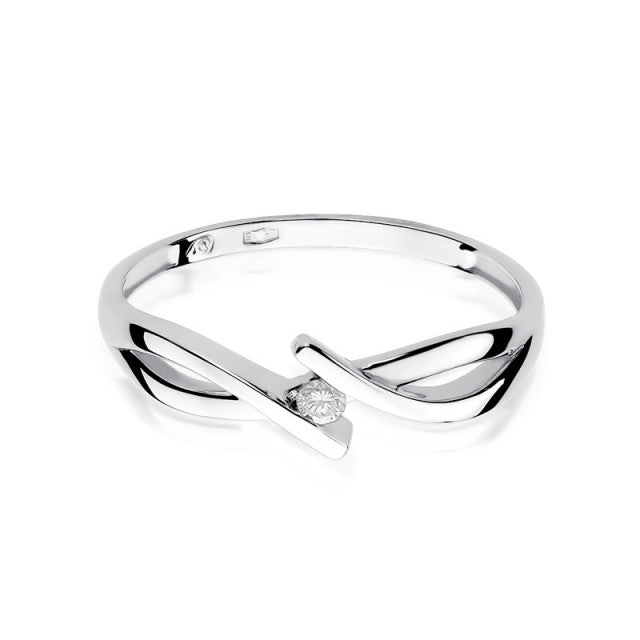 Inel Aur 14K cu Diamant Natural 0.04 ct, imaginea 5 din 11
