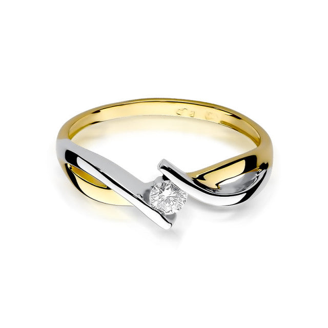 Inel Aur 14K cu Diamant Natural 0.10 ct, imaginea 2 din 10