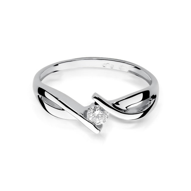 Inel Aur 14K cu Diamant Natural 0.10 ct, imaginea 5 din 10