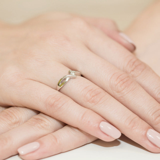 Inel Aur 14K cu Diamant Natural 0.10 ct, imaginea 7 din 10