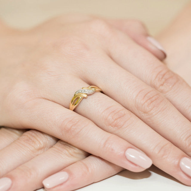 Inel Aur 14K cu Diamante Naturale 0.02 ct, imaginea 7 din 11