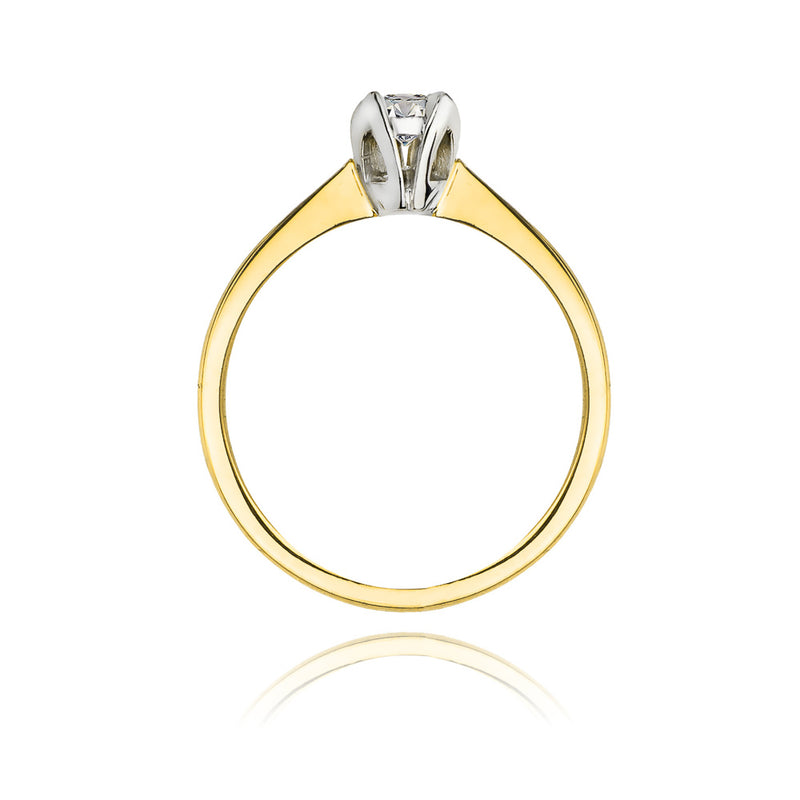 Inel Aur 14K cu Diamant Natural 0.10 ct, imaginea 3 din 11