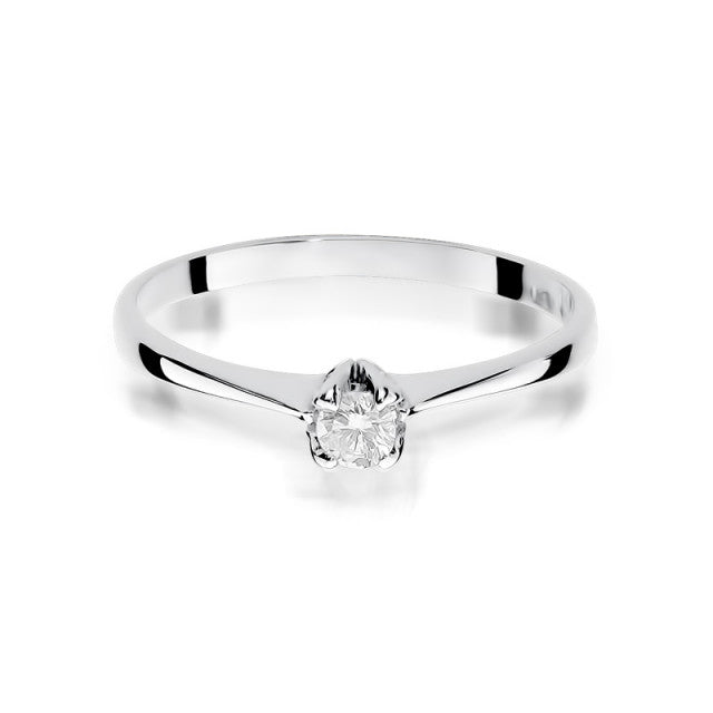 Inel Aur 14K cu Diamant Natural 0.10 ct, imaginea 5 din 11