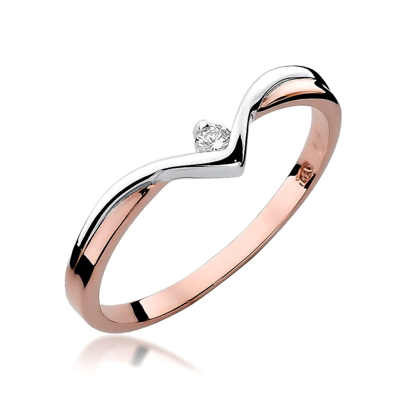 Inel Aur 14K cu Diamant Natural 0.04 ct, imaginea 8 din 11