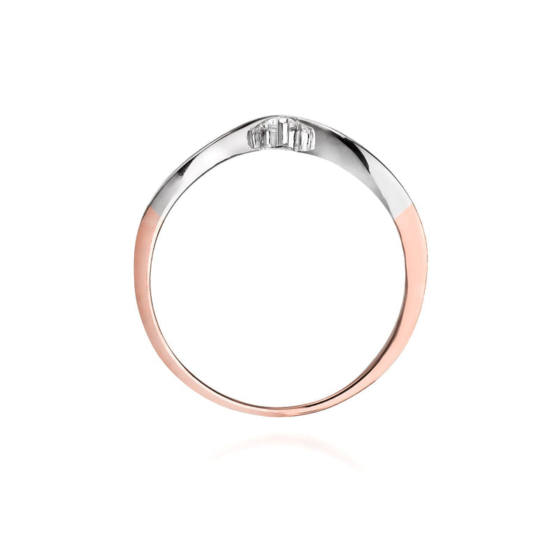 Inel Aur 14K cu Diamant Natural 0.04 ct, imaginea 10 din 11