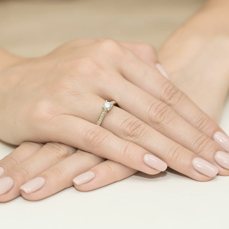 Inel Aur 14K cu Diamante Naturale 0.36 ct, imaginea 4 din 12