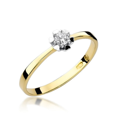 Inel Aur 14K cu Diamant Natural 0.10 ct