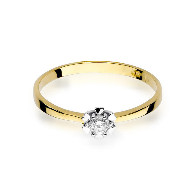 Inel Aur 14K cu Diamant Natural 0.10 ct, imaginea 2 din 11