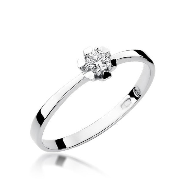 Inel Aur 14K cu Diamant Natural 0.10 ct, imaginea 4 din 11