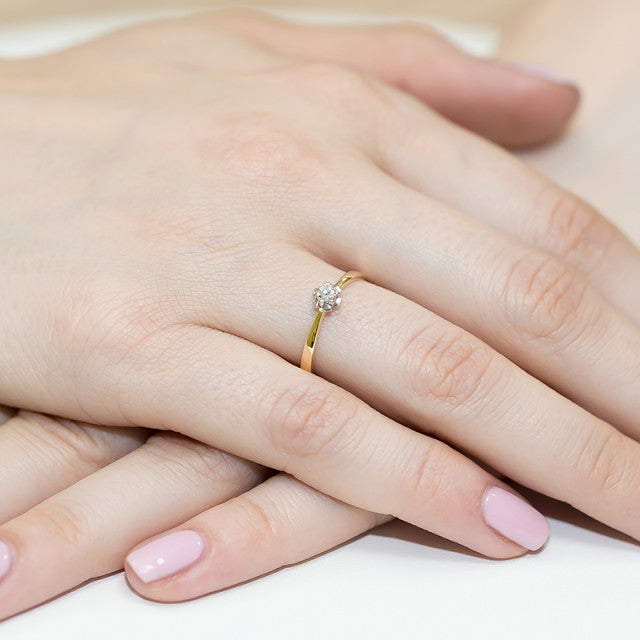Inel Aur 14K cu Diamant Natural 0.10 ct, imaginea 7 din 11