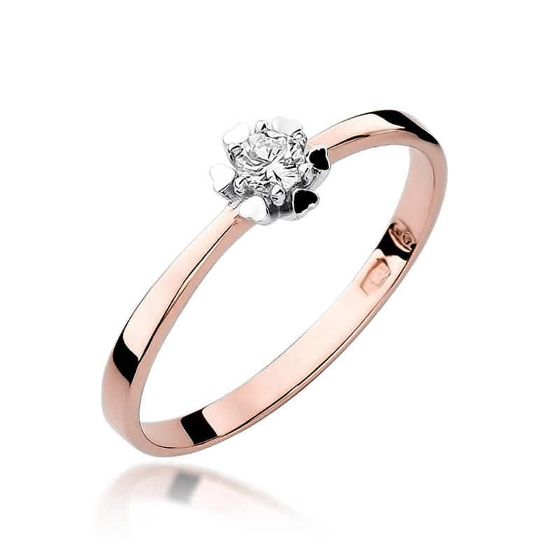 Inel Aur 14K cu Diamant Natural 0.10 ct, imaginea 8 din 11