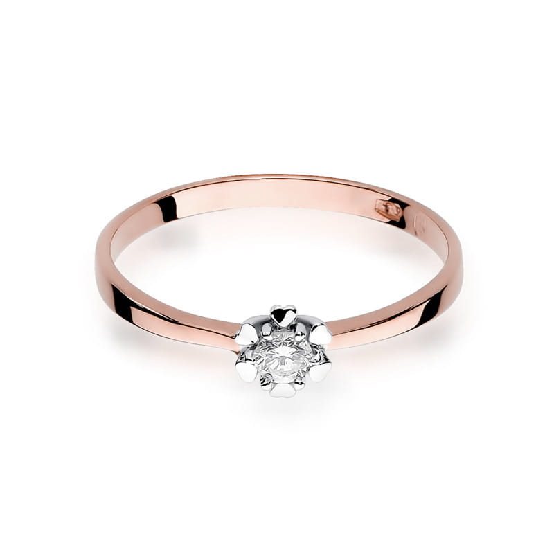 Inel Aur 14K cu Diamant Natural 0.10 ct, imaginea 9 din 11