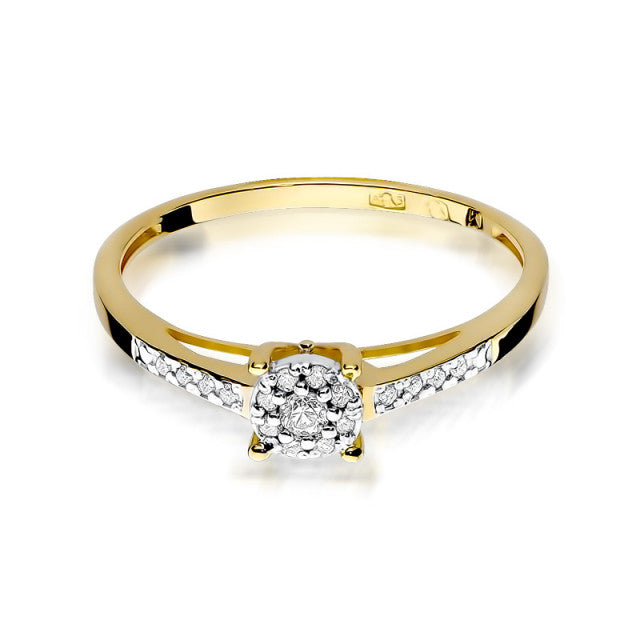 Inel Aur 14K cu Diamante Naturale 0.12 ct, imaginea 2 din 10