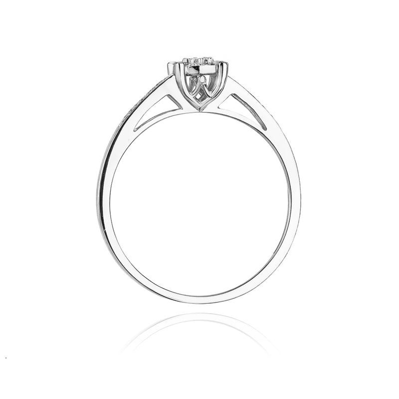 Inel Aur 14K cu Diamante Naturale 0.12 ct, imaginea 6 din 10