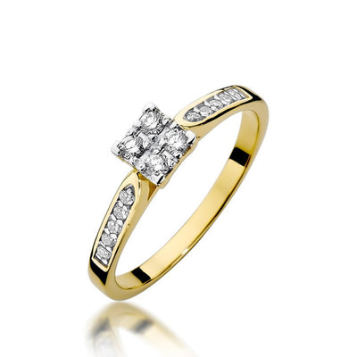 Inel Aur 14K cu Diamante Naturale 0.17 ct