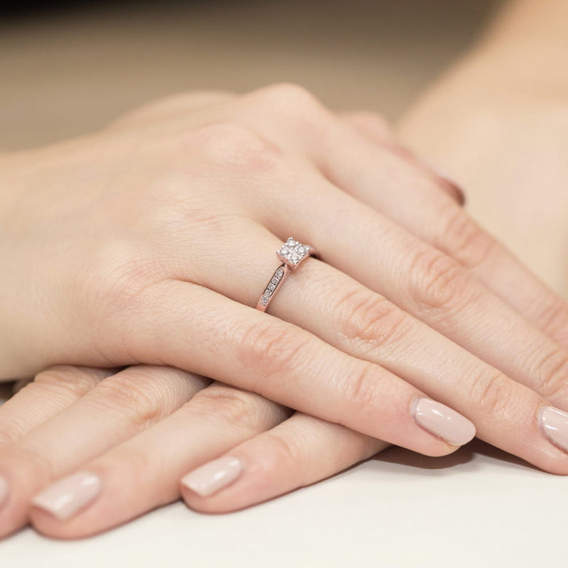 Inel Aur 14K cu Diamante Naturale 0.17 ct, imaginea 11 din 11
