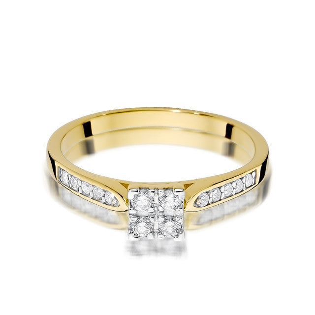 Inel Aur 14K cu Diamante Naturale 0.17 ct, imaginea 2 din 11