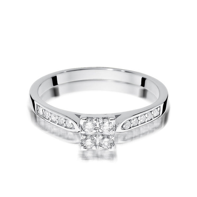 Inel Aur 14K cu Diamante Naturale 0.17 ct, imaginea 5 din 11