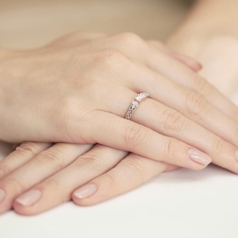 Inel Aur 14K cu Diamante Naturale 0.13 ct, imaginea 11 din 11