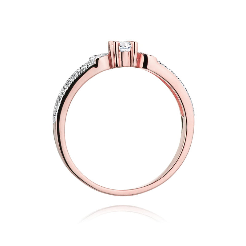 Inel Aur 14K cu Diamante Naturale 0.13 ct, imaginea 10 din 11