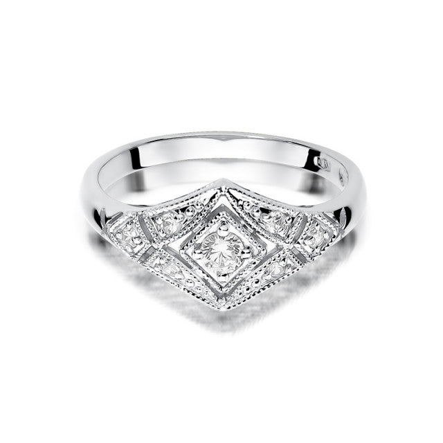 Inel Aur 14K cu Diamante Naturale 0.19 ct, imaginea 5 din 10