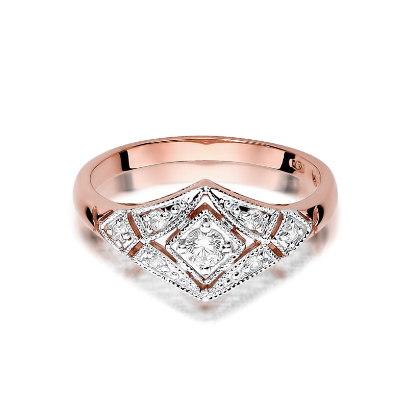 Inel Aur 14K cu Diamante Naturale 0.19 ct, imaginea 9 din 10